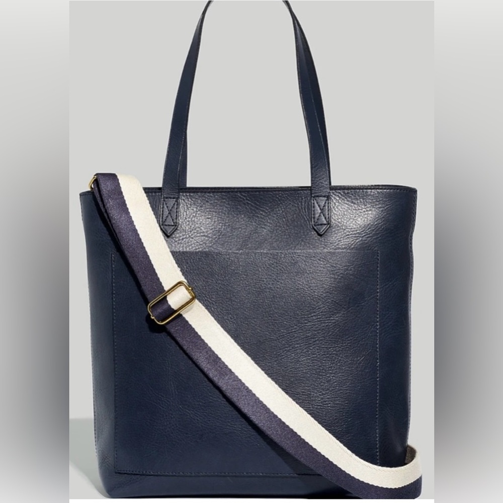 Madewell leather transport zipper top tote bag NH108